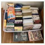 Collection of VHS tapes and DVDs