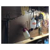 Contents of upper pegboard