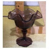 Fenton amethyst glass compote
