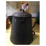 Large graniteware coffee pot