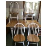 48' kitchen table, 4 chairs, 12' leaf