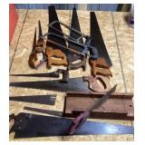 Assorted hand saws