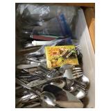 Large lot of flatware and utensils