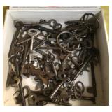 Cigar box full of old keys