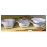 Corning Ware Cornflower casseroles