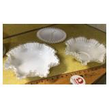 3 Fenton Silver Crest dishes