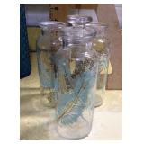 3 MCM apothecary jars --one lid