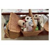 2 baskets of crochet cotton
