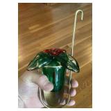 Heavy glass hummingbird feeder