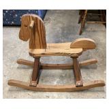 Hand crafted wooden rocking horse