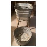2 Galvanized washtubs