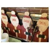 Fireplace tools and Santa fire screen