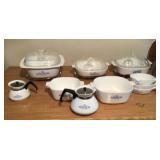 Corning Ware Cornflower casseroles and coffeepots