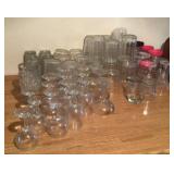 Collection of clear glassware