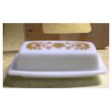 Pyrex Butterfly Gold butter dish