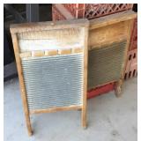2 antique washboards