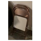 4 metal folding chairs