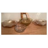 Assorted glass bowls