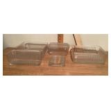 Glass refrigerator dishes with Pyrex