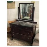 Chest of drawers with mirror