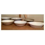 6 assorted bowls