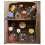 2 boxes of old jars