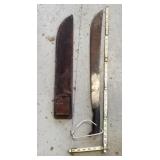 Brazilian machete with leather sheath