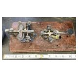 Antique J.H. Bunnell telegraph key and sounder
