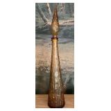 22' amber glass genie bottle