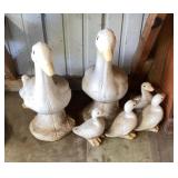 6-piece concrete goose family