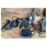 Assorted power tools and glue gun