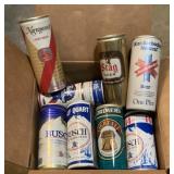 Box of beer cans