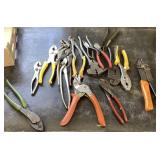 Large lot of pliers
