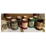 Group of beer steins