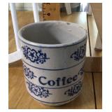 Stoneware coffee canister