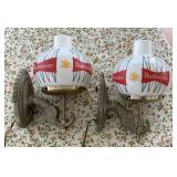 Pair of Budweiser Beer wall lights