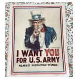 1981 Uncle Sam Army recruiting sign