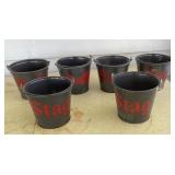6 Stag and Budweiser beer buckets