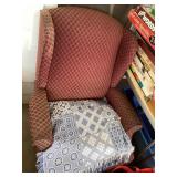Wingback chair --well worn