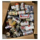 Large box of beer cans
