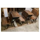 Antique school desks