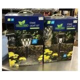 2 LED solar stake light sets