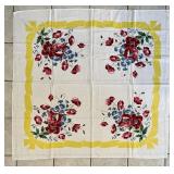Vintage 47x50 printed tablecloth