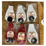 6 Stag Beer bottle coozies