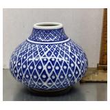 Blue and white vase