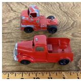 2 Tootsietoy trucks