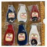 6 Stag Beer bottle coozies