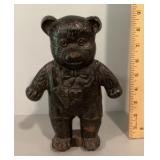 Cast-iron teddy bear doorstop