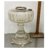 Antique glass oil lamp base