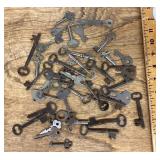 Assortment of vintage keys
